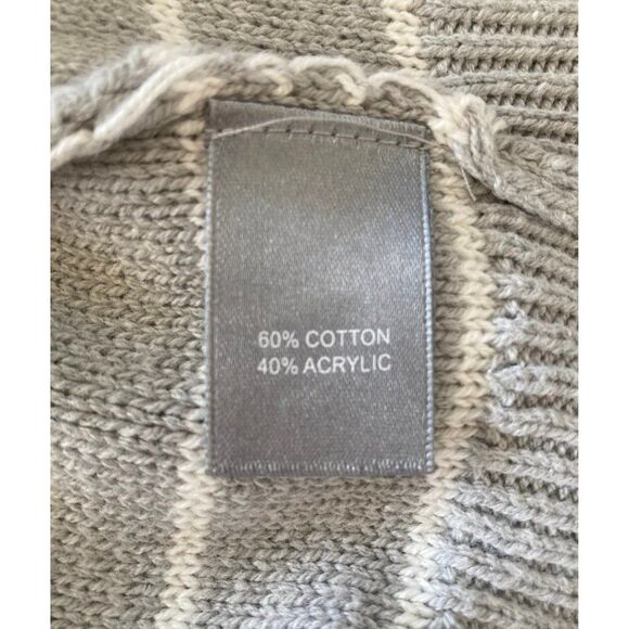Marled by Reunited Clothing Sweater Women's Size M Grey Striped Crew Neck Top - Picture 5 of 7